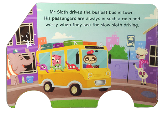 Learning is Fun. 2 IN 1 PULL-BACK STORYBOOK FUN-BUSY BUS