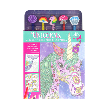 Picture of 5-PENCIL SET HELLO ANGEL UNICORNS, MERMAIDS AND OTHER MYTHICAL CREATURES