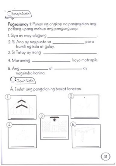 Pangunahing Pangangailangan Ng Tao Worksheet Grade 1