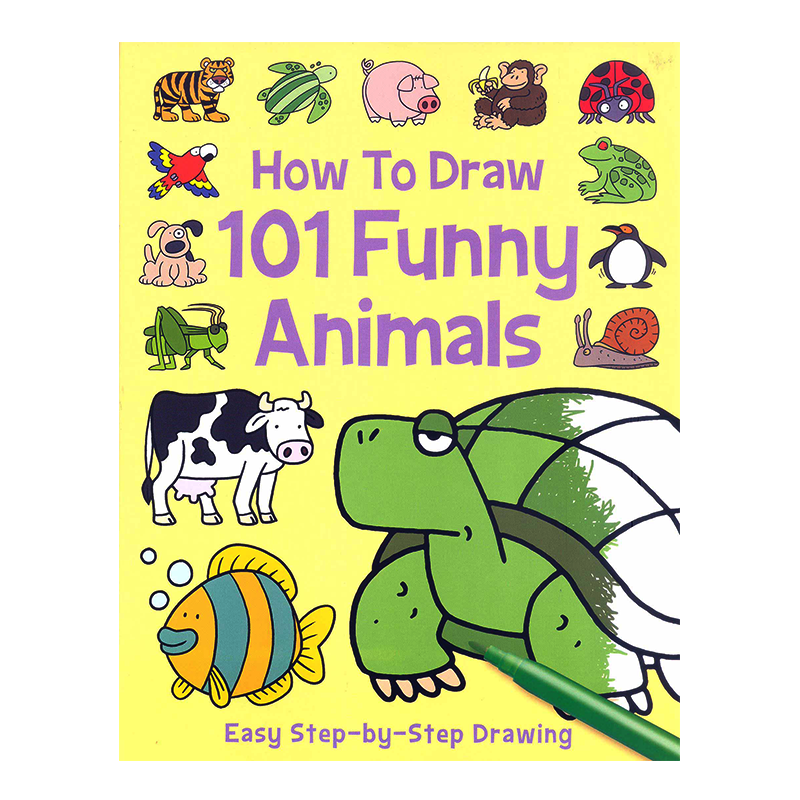 Learning is Fun. HOW TO DRAW - 101 FUNNY ANIMALS