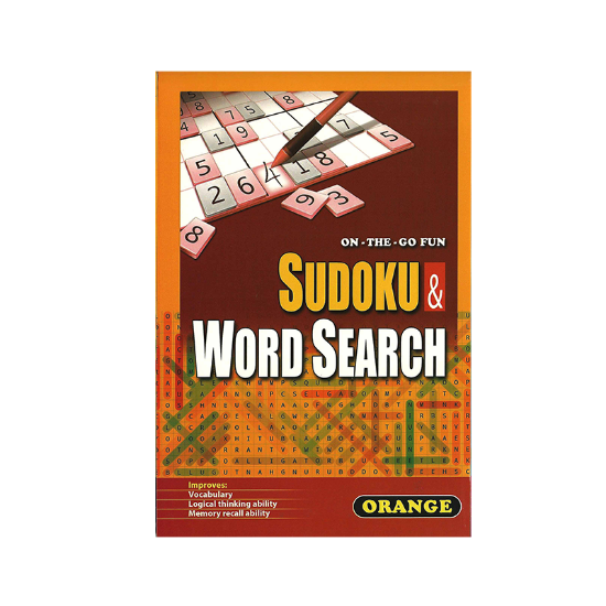 Picture of ON-THE-GO FUN SUDOKU & WORD SEARCH-ORANGE