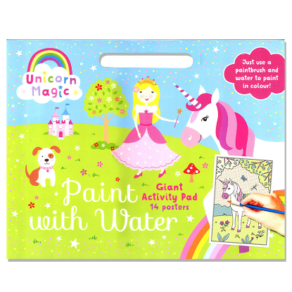 Picture of PAINT WITH WATER GIANT ACTIVITY PAD-UNICORN MAGIC
