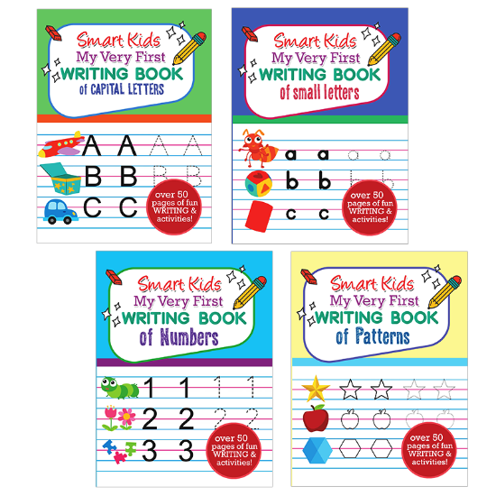 Picture of SMART KIDS MY VERY FIRST WRITING BOOK SET OF 4 (SMALL,PATTERNS,NUMBERS,&CAPITAL)