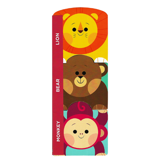 Picture of STACK BOOK-MONKEY,BEAR,LION - WILD ANIMALS