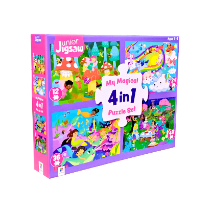 Picture of JUNIOR JIGSAW 4 IN 1 PUZZLE SET-MAGICAL