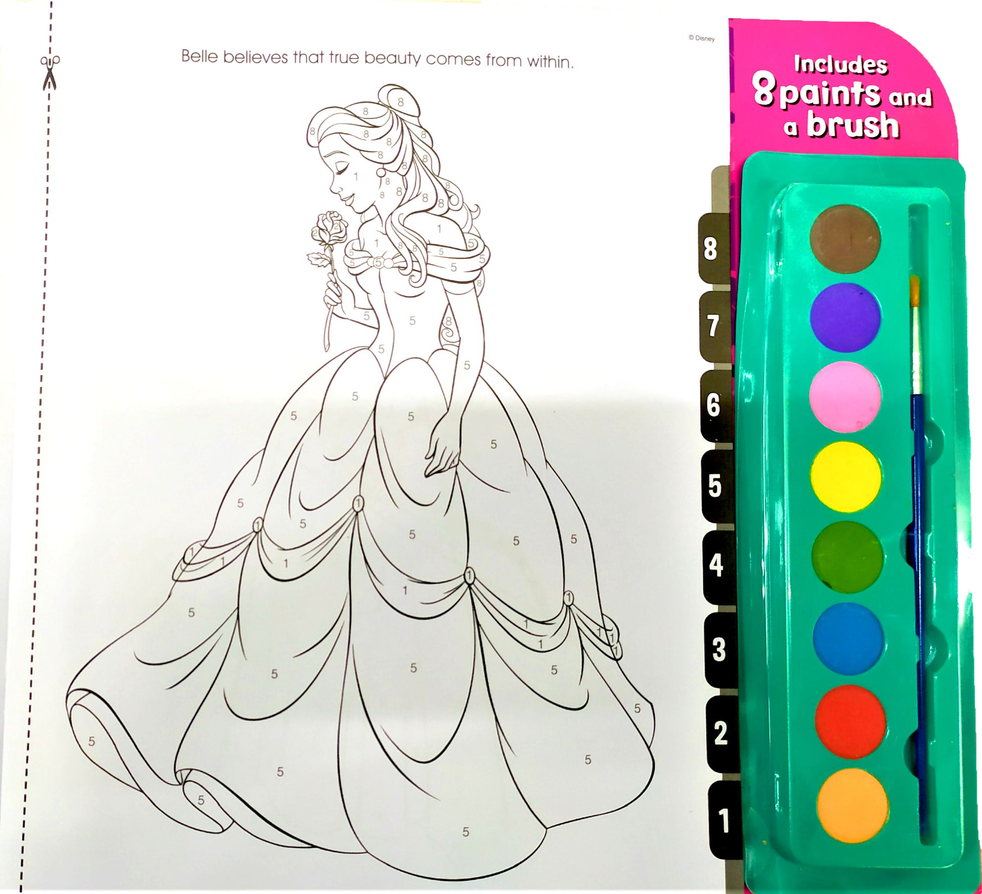 Learning is Fun. DISNEY PAINT BY NUMBERSPRINCESSES
