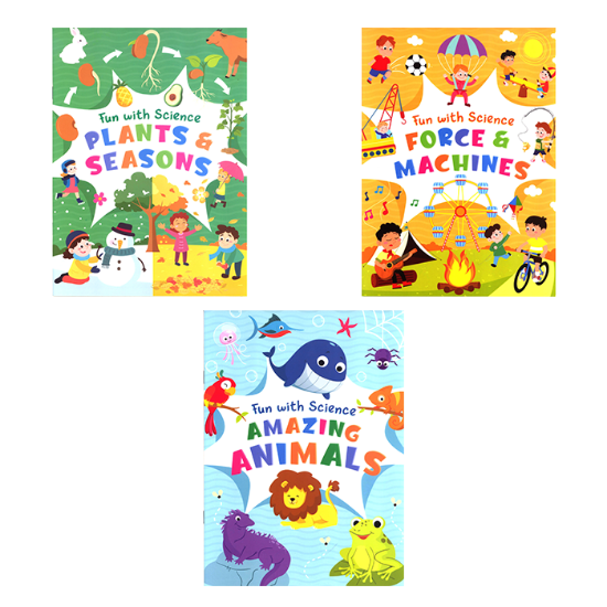 Picture of FUN WITH SCIENCE SET OF 3 (AMAZING ANIMALS, FORCE & MACHINES, & PLANTS & SEASONS)