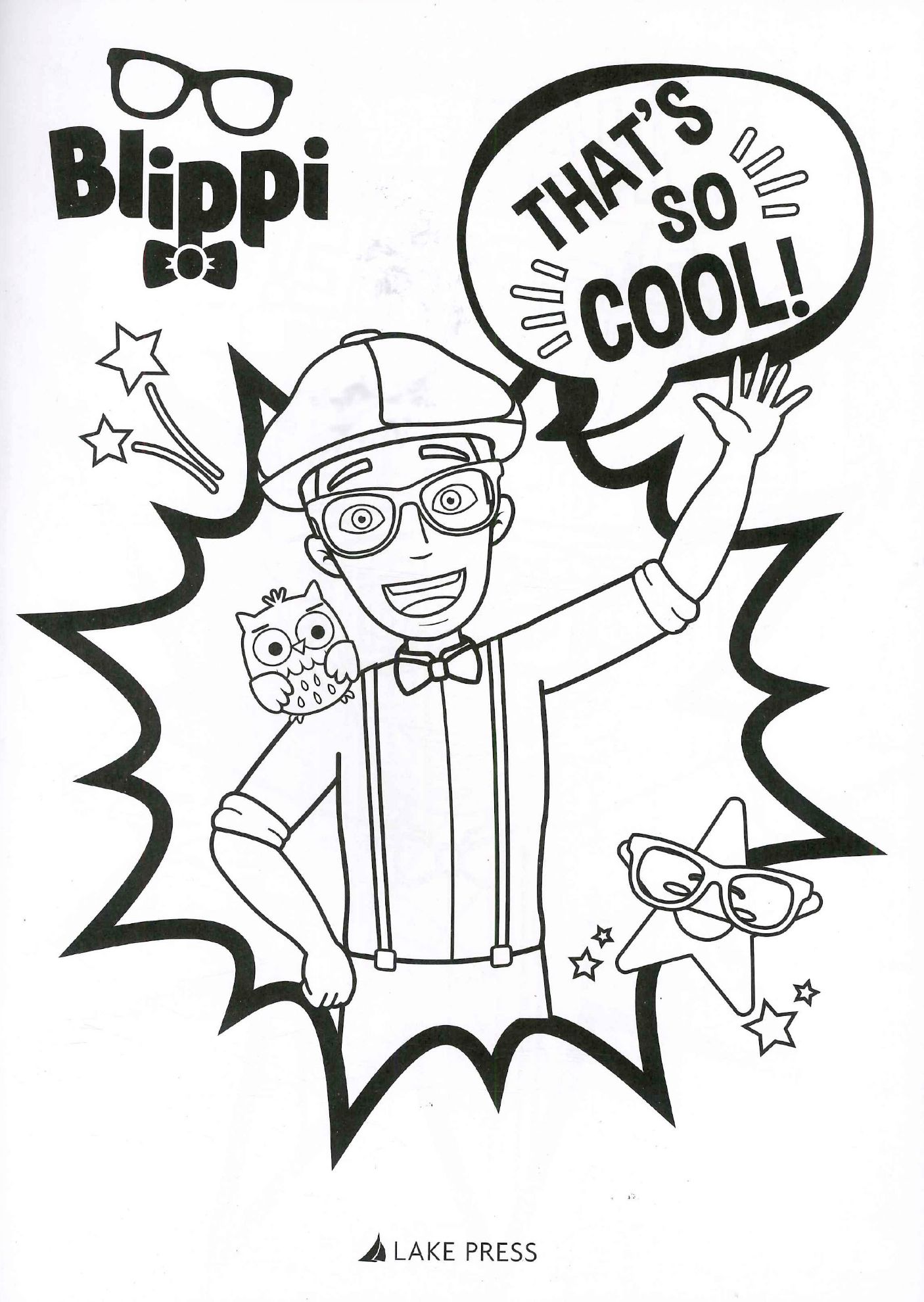 Learning is Fun. BLIPPI COLORING BOOK-THAT'S SO COOL