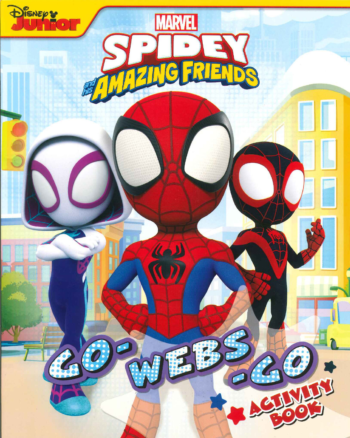 Learning is Fun. DISNEY JUNIOR MARVEL SPIDEY 16PP ACTIVITY BOOK-GO WEBS GO