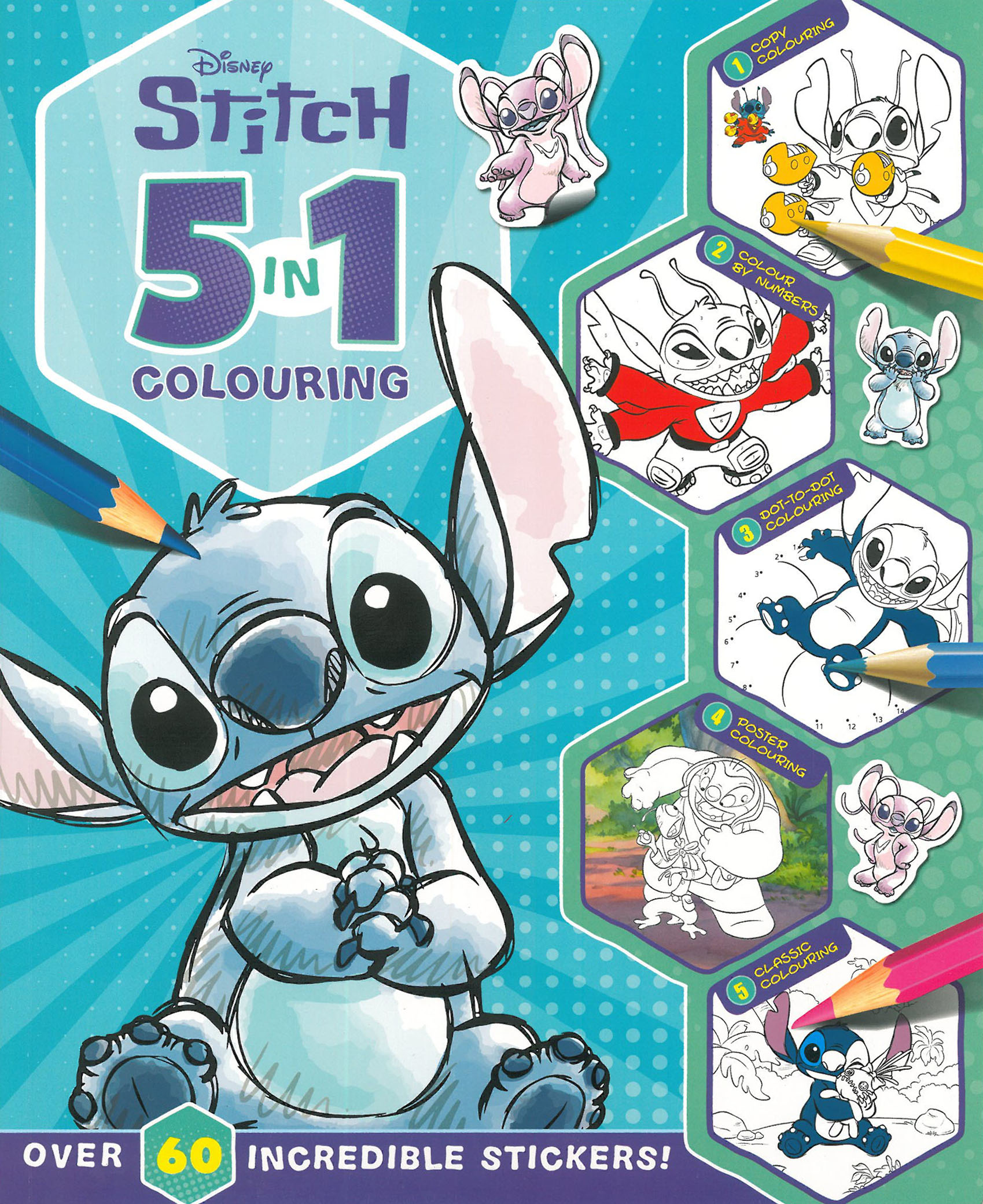 Learning is Fun. DISNEY 5IN1 COLORING-STITCH